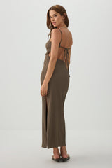 Open back Bodycon Midi Dress