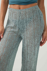Lace Wide Leg Knit Pants