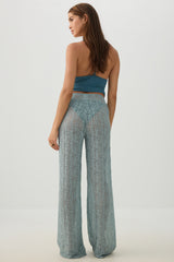 Lace Wide Leg Knit Pants
