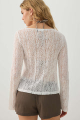 Lace Tie Front Top