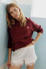 Satin Lace Trim Shorts