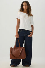Faux Leather Tote Bag