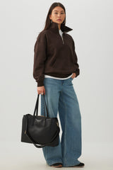 Faux Leather Tote Bag