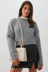 Croc Embossed Small Tote