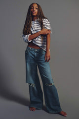 The Off-Duty Fit Low Rise Wide Leg Jean