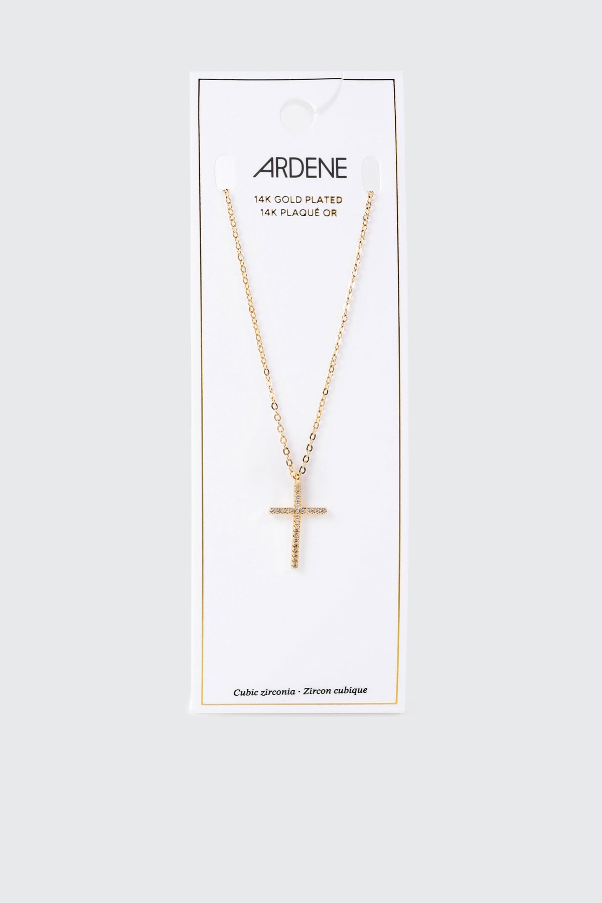 14K Gold Plated Cross Pendant Necklace