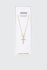 14K Gold Plated Cross Pendant Necklace
