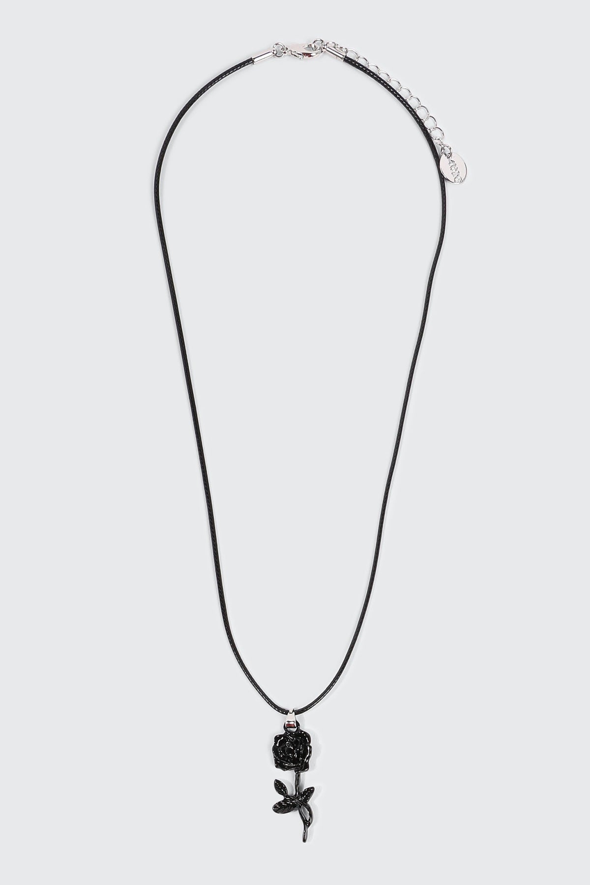 Cord Necklace with Flower Pendant