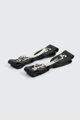 2-Pack Rib Bow Hair Clips
