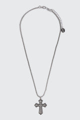 Heart Embossed Cross Necklace