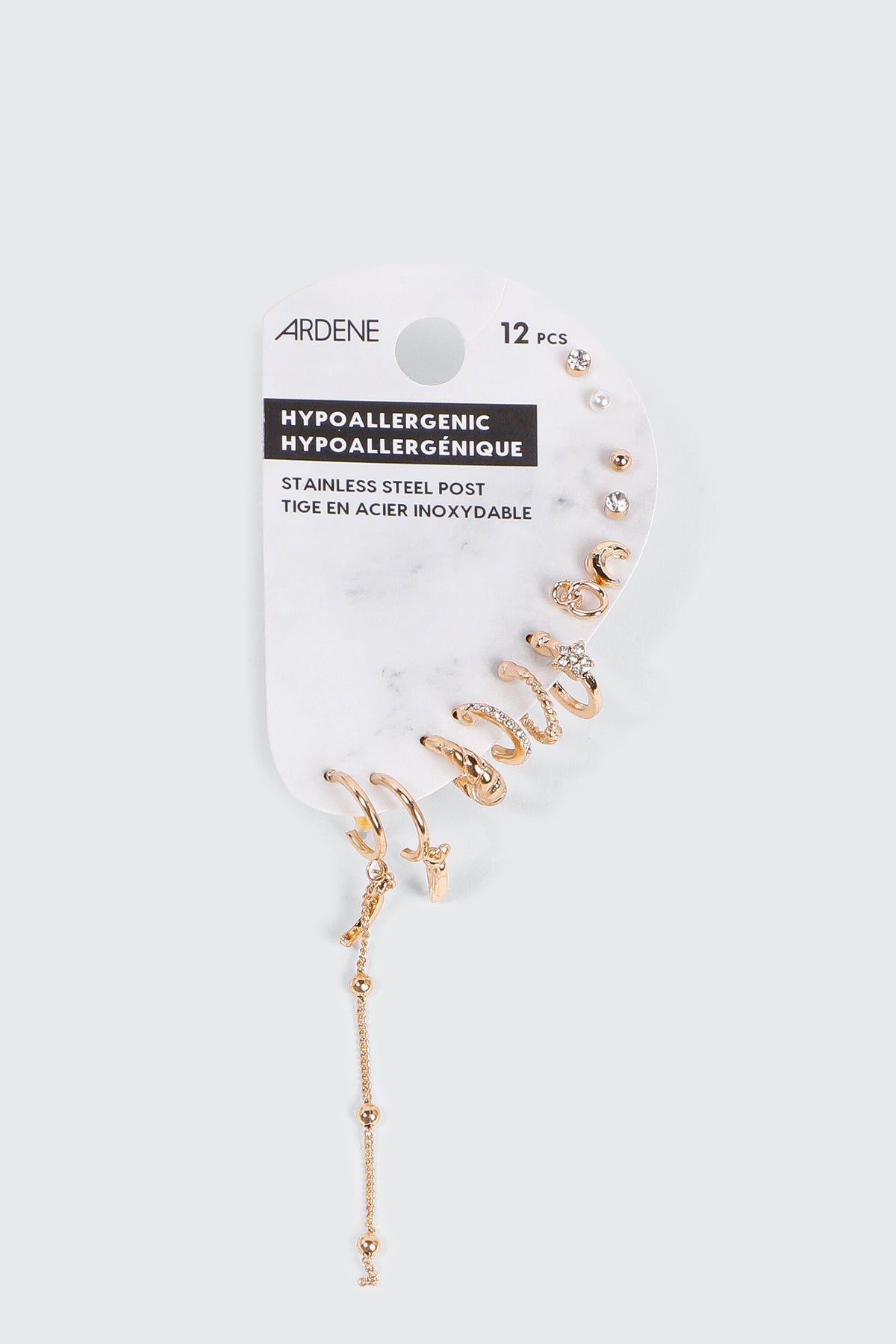 12-Pack of Gold Toned Mix Earrings