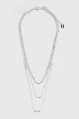 Three-Row Crystal Necklace