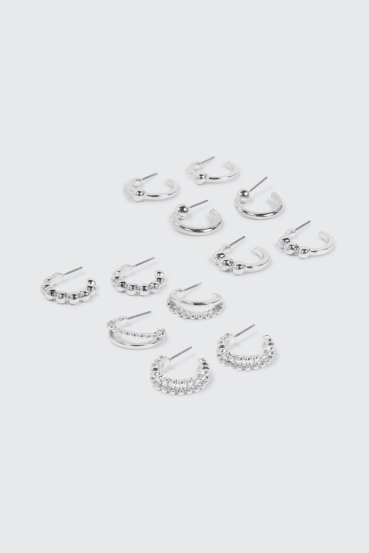 6-Pack Assorted Hoop Earrings