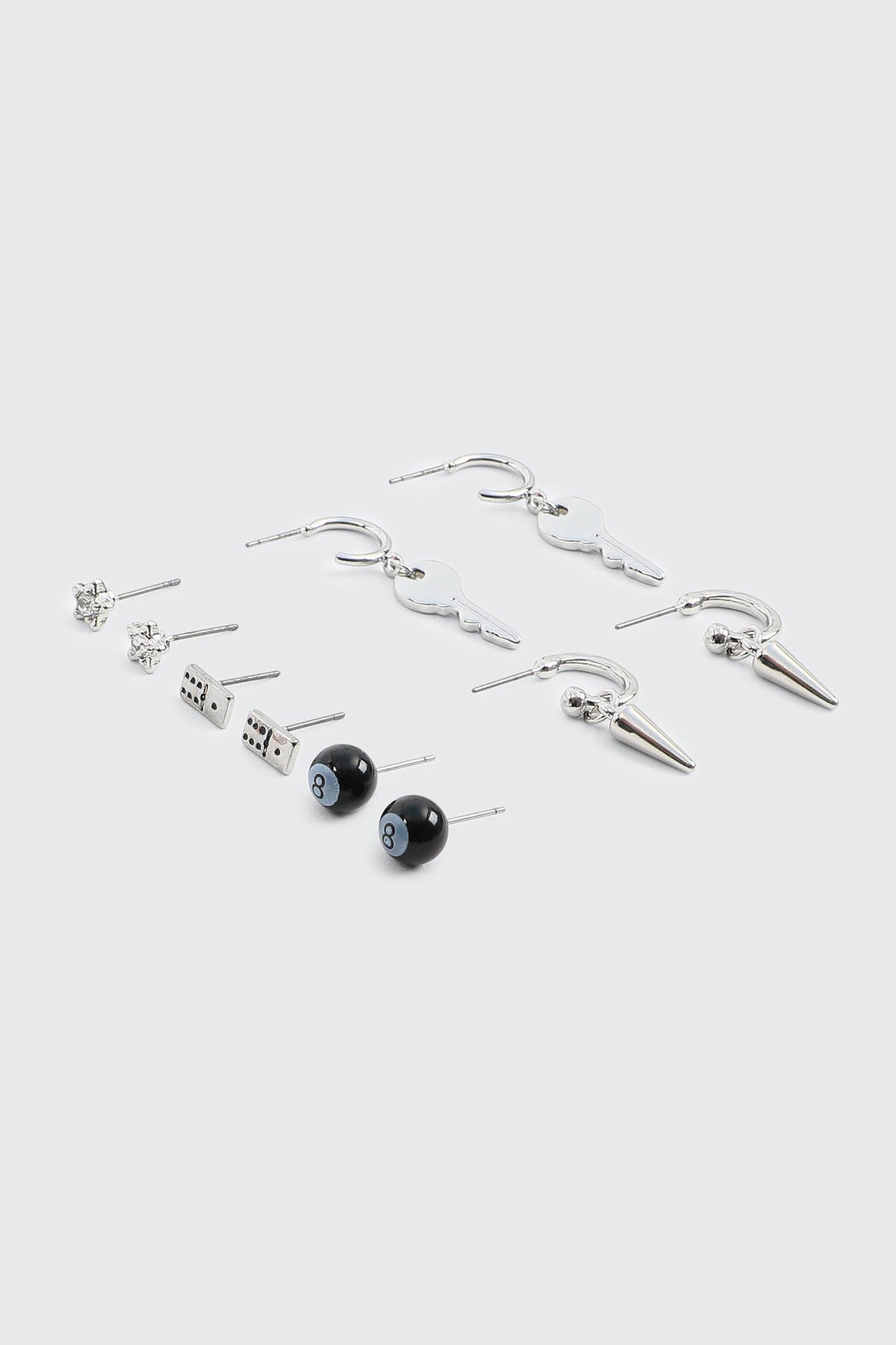 5-Pack Hoop and Stud Earrings
