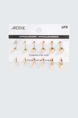 6-Pack Hoop and Stud Earrings