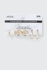 3-Pack Swirl Earrings