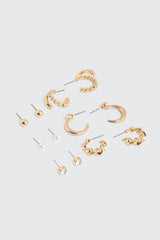 6-Pack Hoop & Stud Earrings