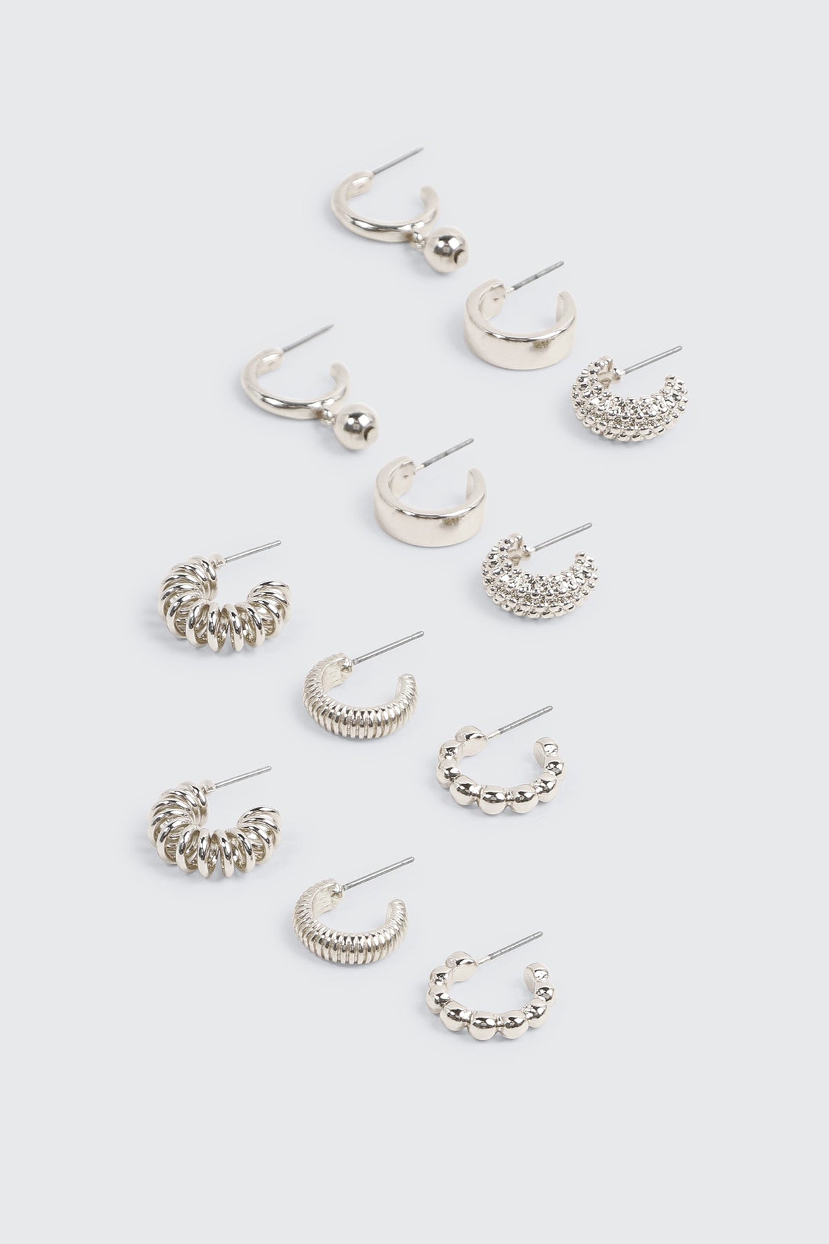 6-Pack Sphere & Twist Hoop Earrings