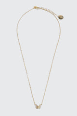 14K Gold Plated Butterfly Necklace