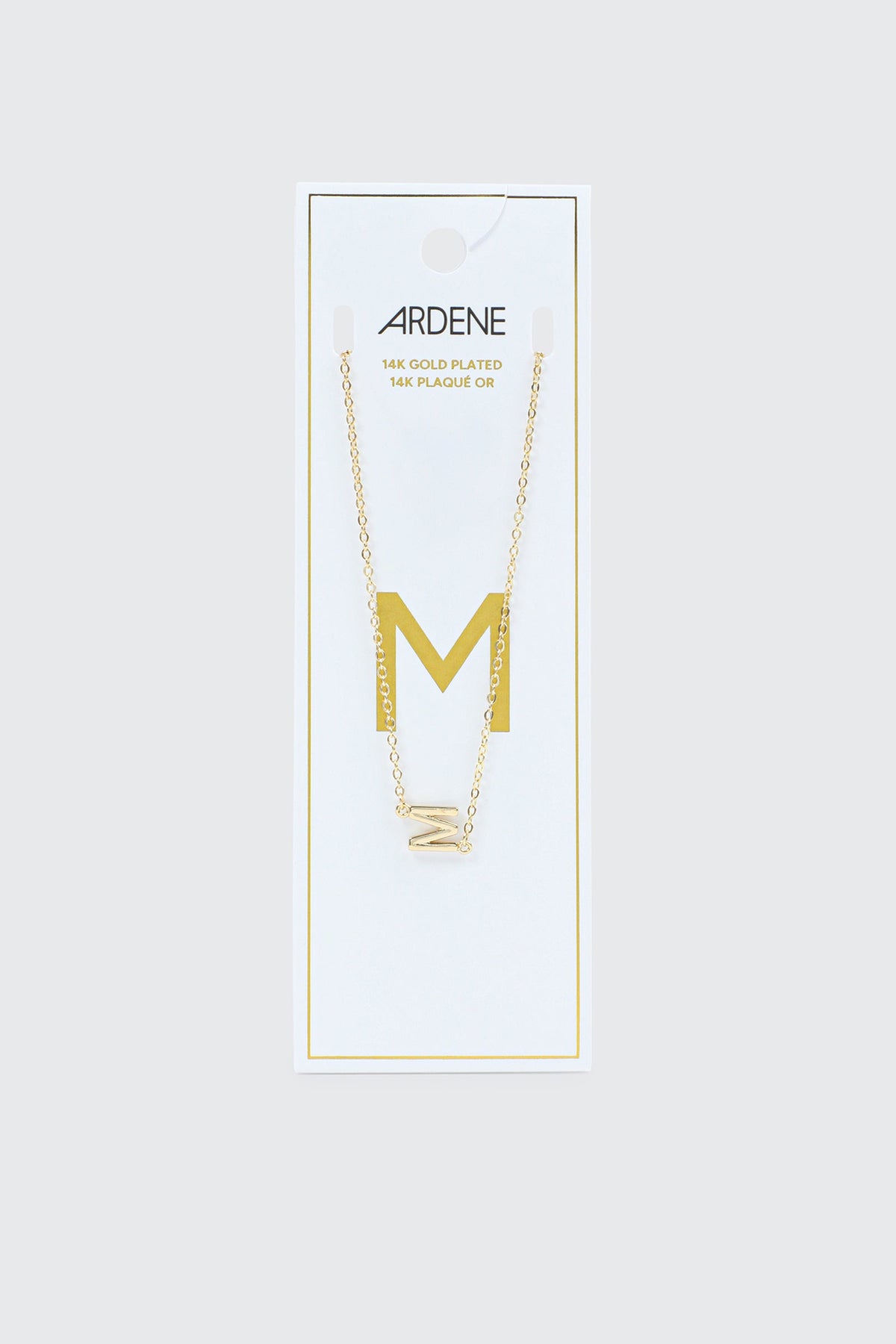 14K Gold Plated Initial M Necklace