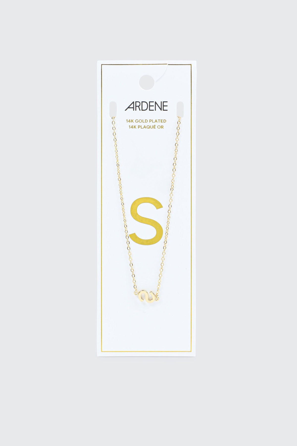 14K Gold Plated Initial S Necklace