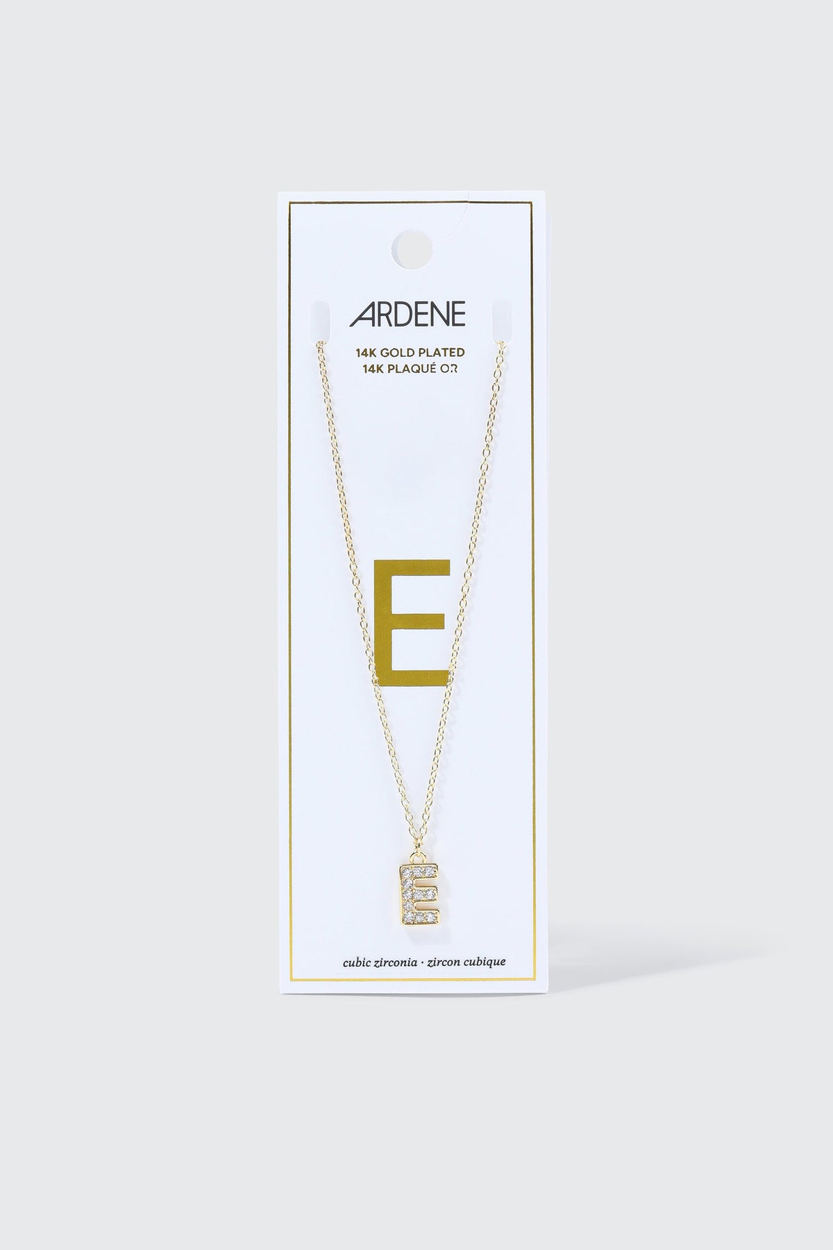 14K Gold Plated Initial E Necklace