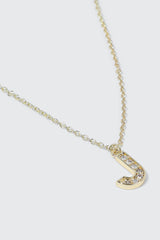 14K Gold Plated Initial J Necklace