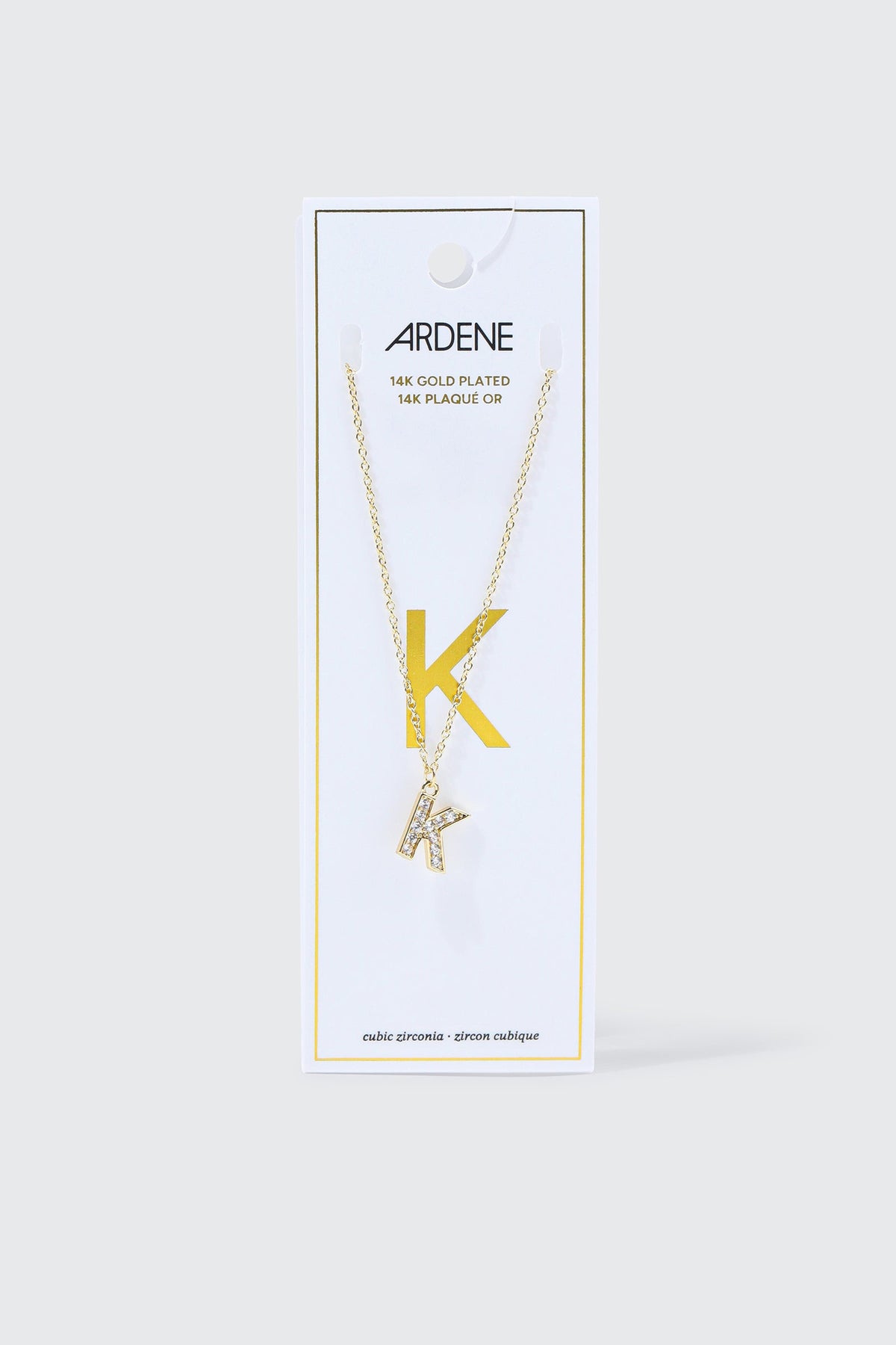 14K Gold Plated Initial K Necklace