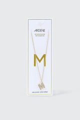 14K Gold Plated Initial M Necklace