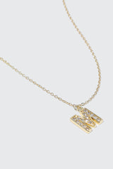 14K Gold Plated Initial M Necklace