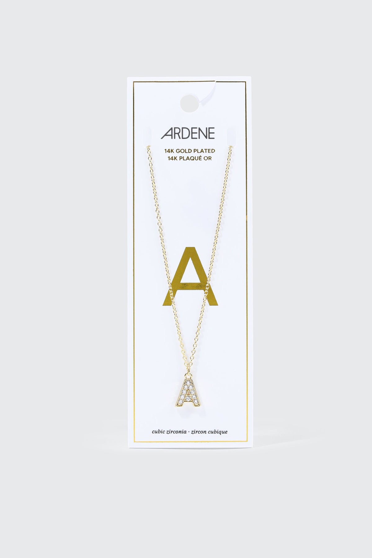 14K Gold Plated Initial A Necklace