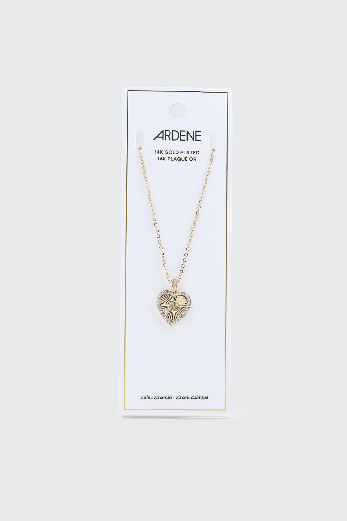 14K Gold Plated Fan Heart Necklace
