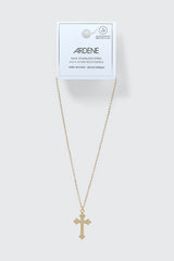 14K Gold Plated Cross Necklace