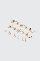 6-Pack 14K Gold Plated Earrings