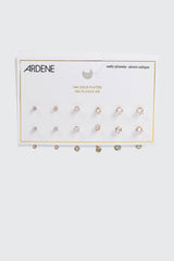 6-Pack 14K Gold Plated Earrings