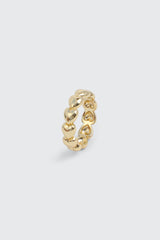 14K Gold Plated All Around Heart Ring