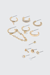 12-Pack 14K Gold Plated Mix Earrings