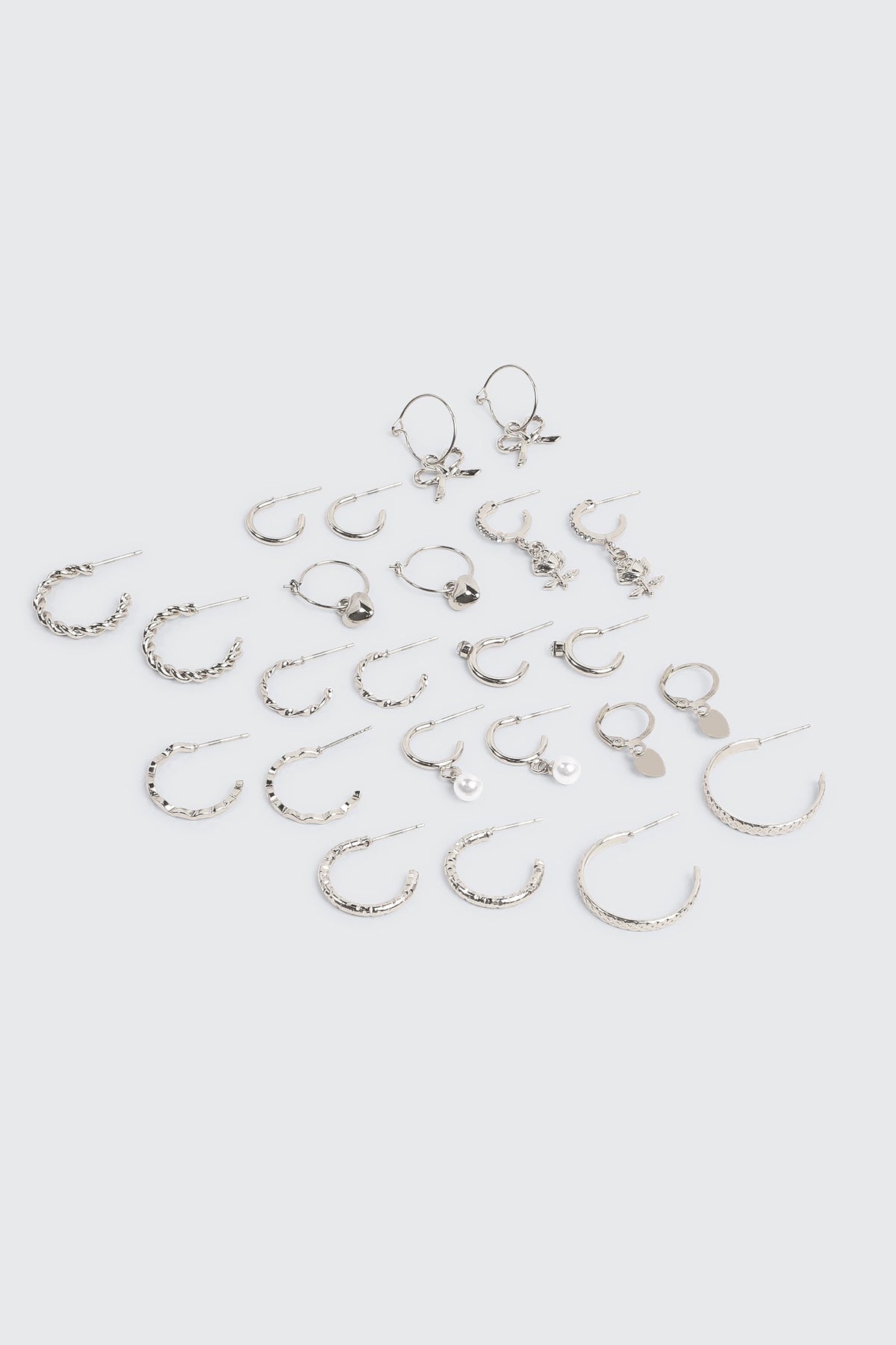 12-Pack Charm Hoop Earrings