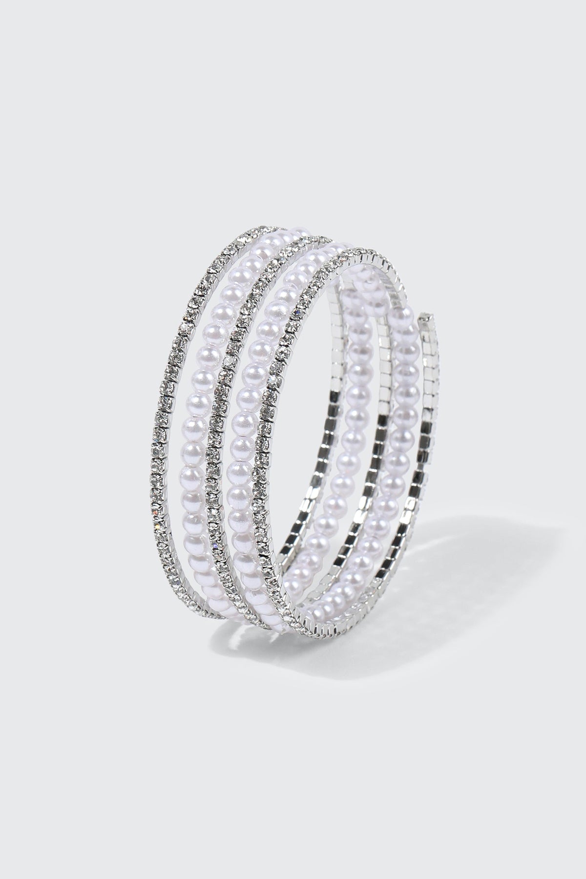 Rhinestone & Pearl Bracelet