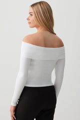 Foldover Button Down Top