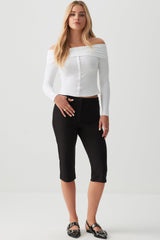 Foldover Button Down Top