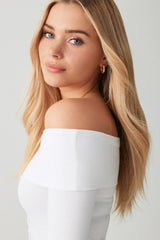 Foldover Button Down Top