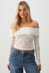 Lace Off Shoulder Top