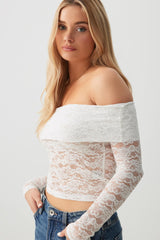 Lace Off Shoulder Top