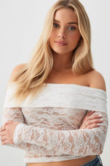 Lace Off Shoulder Top