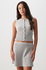 Knit Mini Skater Skirt
