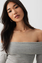 Super Stretch Off Shoulder Top