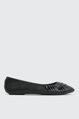 Pleated Ballet Flats