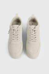 Thick Sole Court Sneakers with Charm