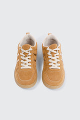 Faux suede & Metallic Sneakers